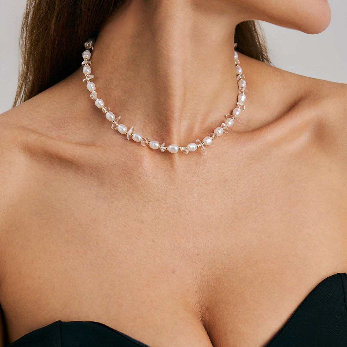 Coastal Beaded Pearl-Style Necklace
