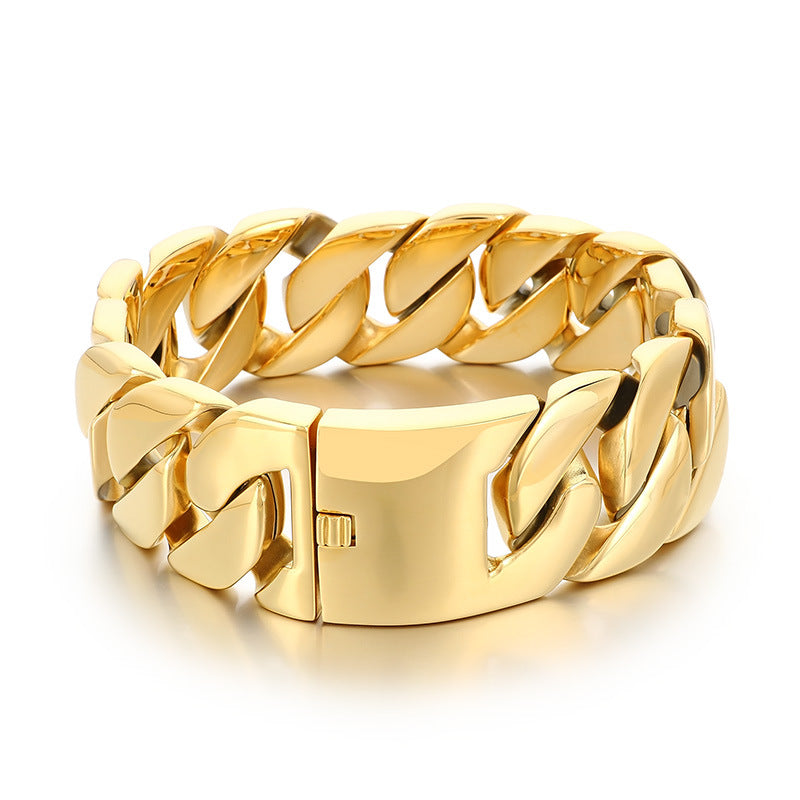 Planderful Cuban Chain Necklace 43mm Thick Unisex Glossy