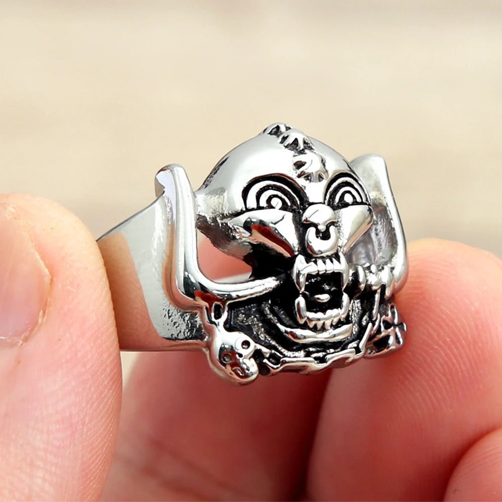 Vintage Skull Stainless Steel Men's Ring