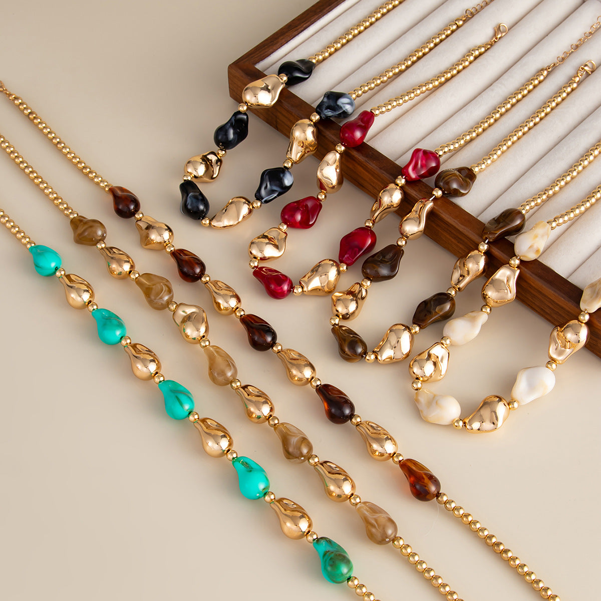 French Baroque Pearl Bead Necklace