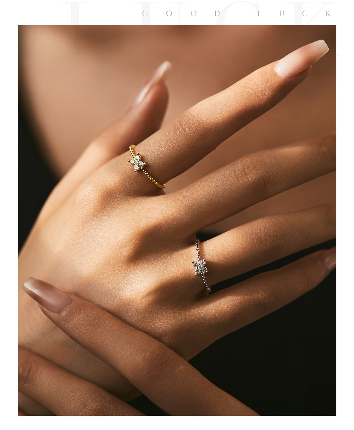 Planderful Moissanite Clover Ring – Stunning Sparkle with Moissanite Clarity