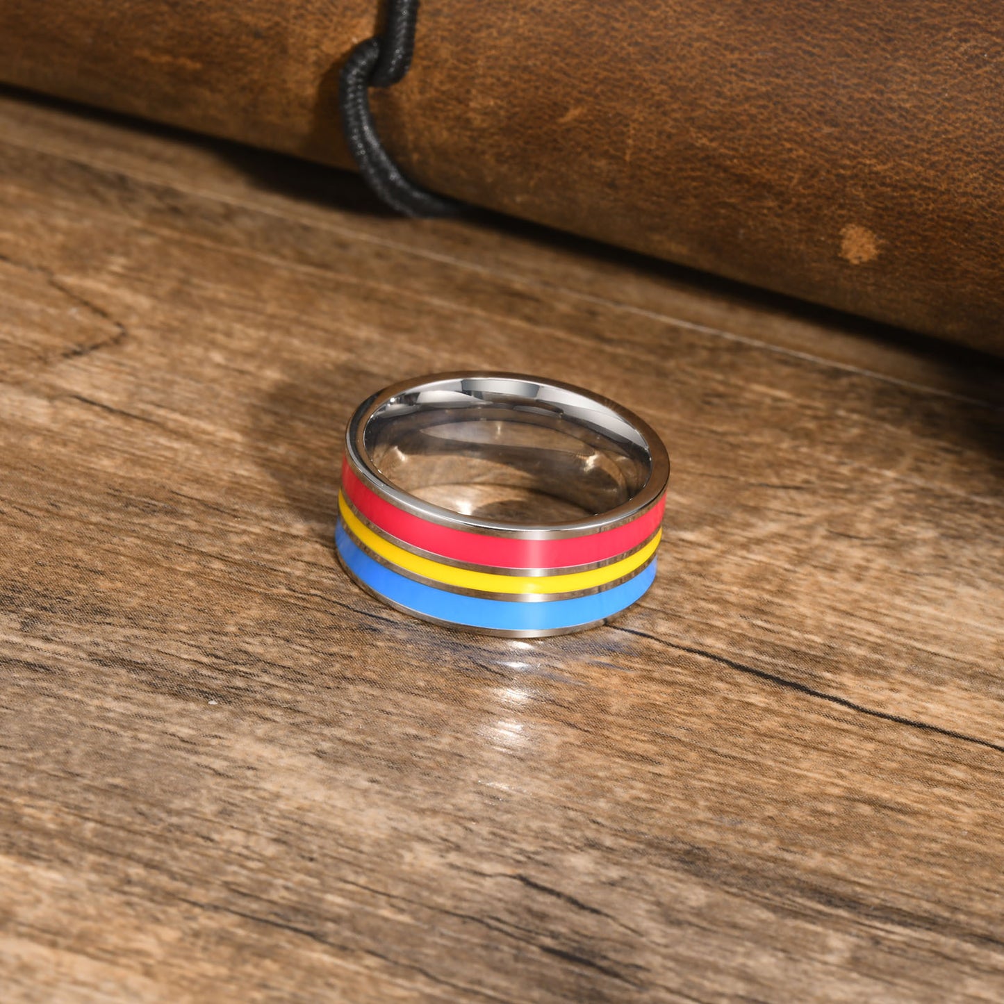Colorful Titanium Steel Bunting Rings For Men Planderful