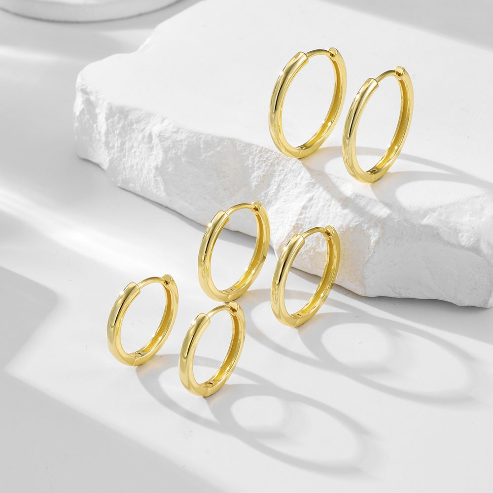 S925 Sterling Silver Ear Buckle Bare Body Earrings