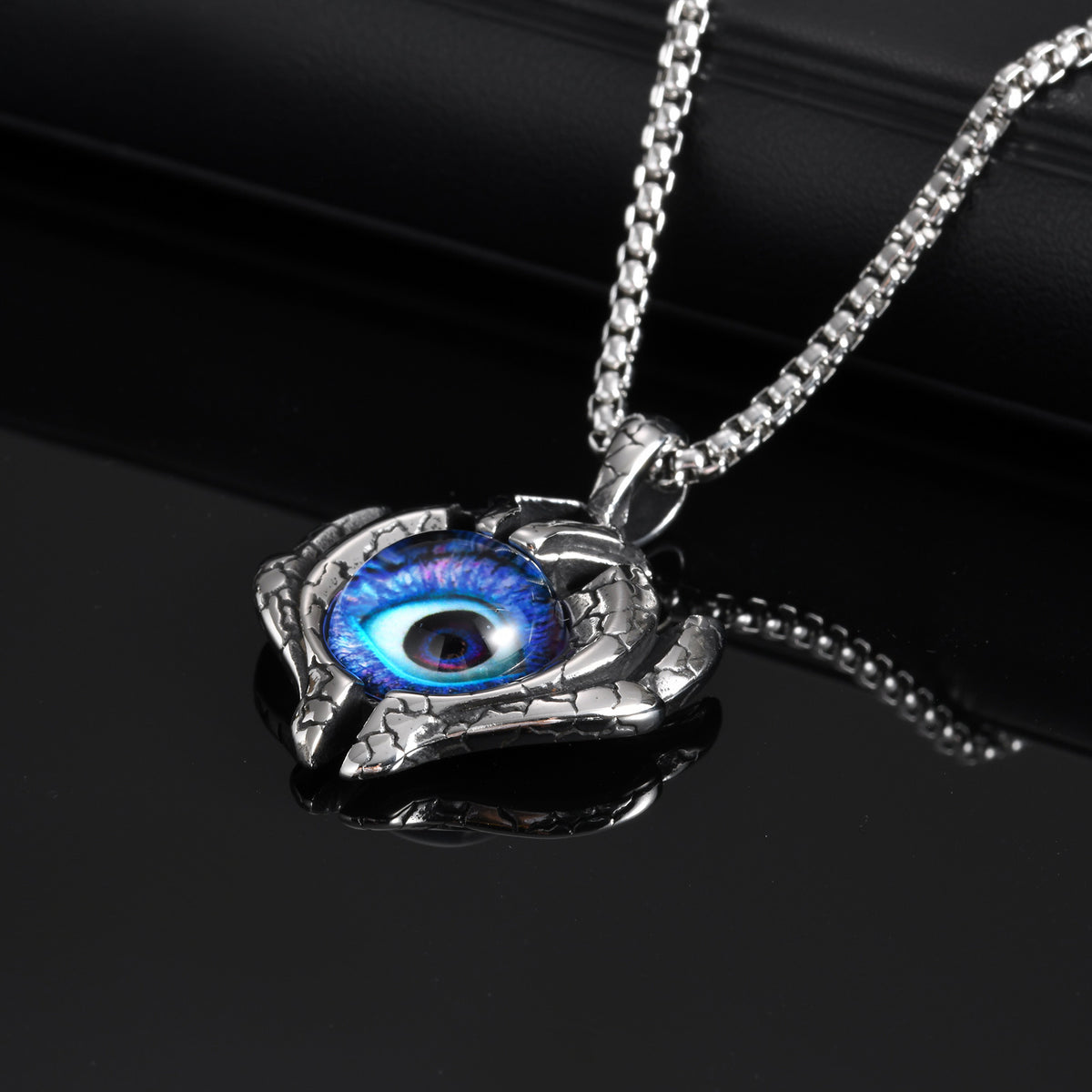 Stainless Steel Devil's Eye Pendant Necklace – Man Street Hip Hop