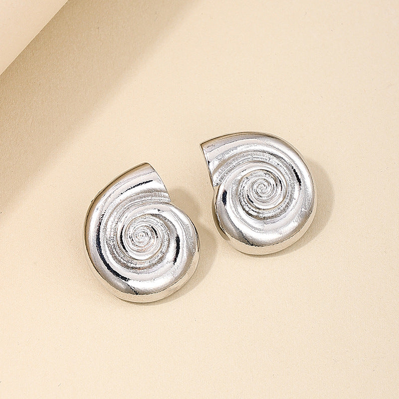 Exaggerated Spiral Pattern Earrings - Vienna Verve Collection