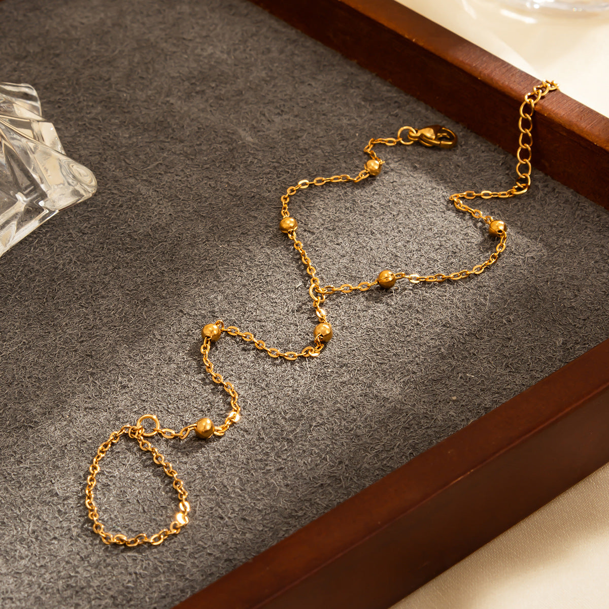 Planderful Vienna Verve Stainless Steel Snake Chain Bracelet With Zircon Beads For Women Elegant Statement