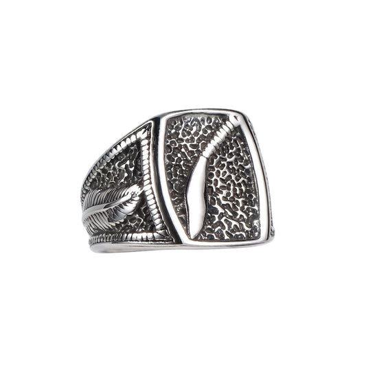 Non-Fading Nepalese Punk Titanium Steel Men's Ring Street Party Festival Ring