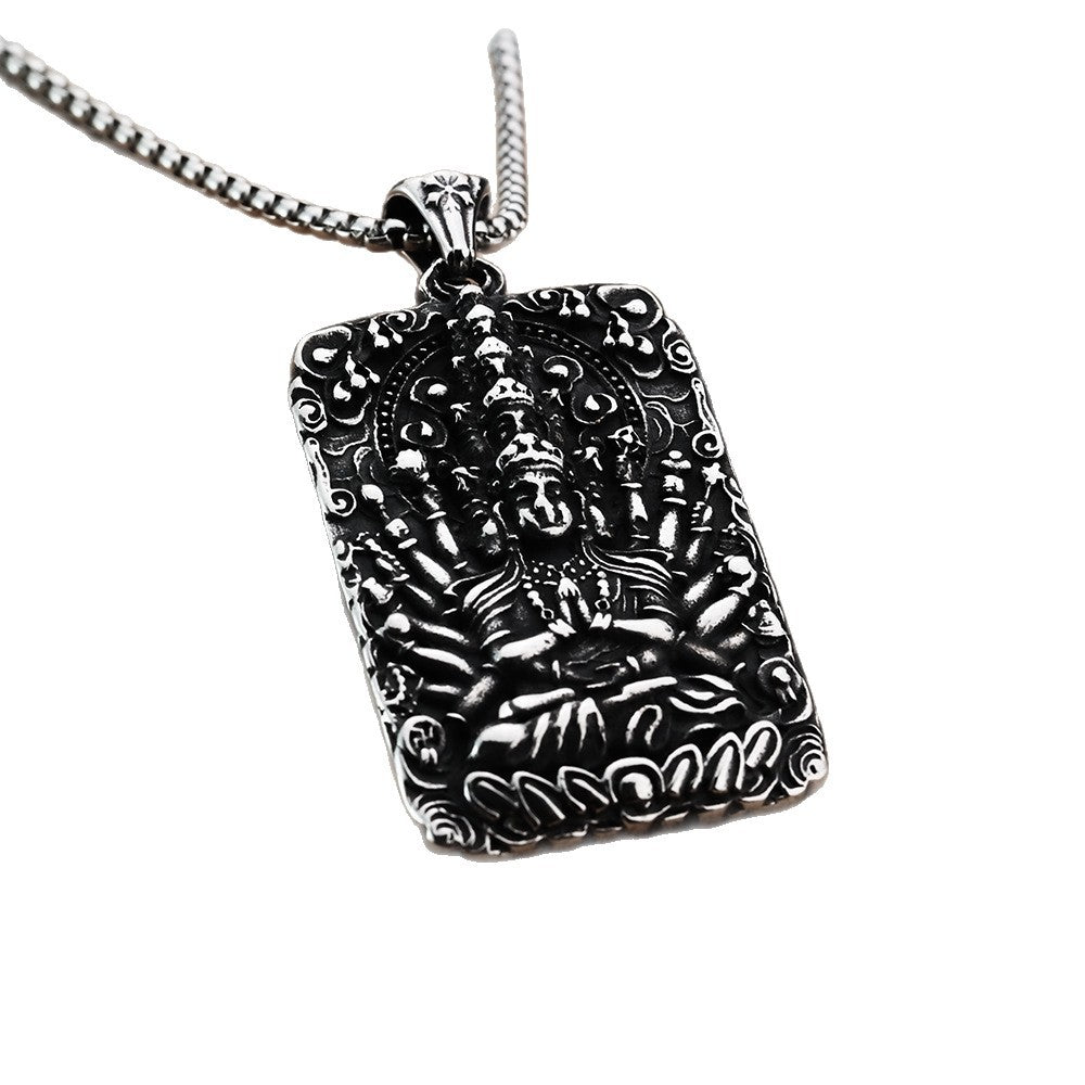 Vintage Buddhist Zodiac Pendant Necklace