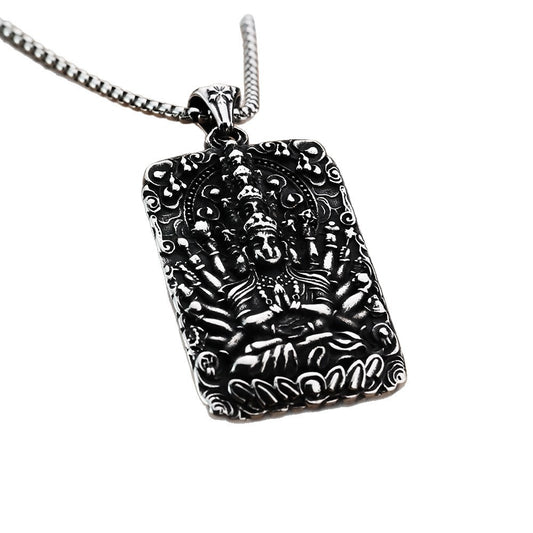 Vintage Buddhist Zodiac Pendant Necklace