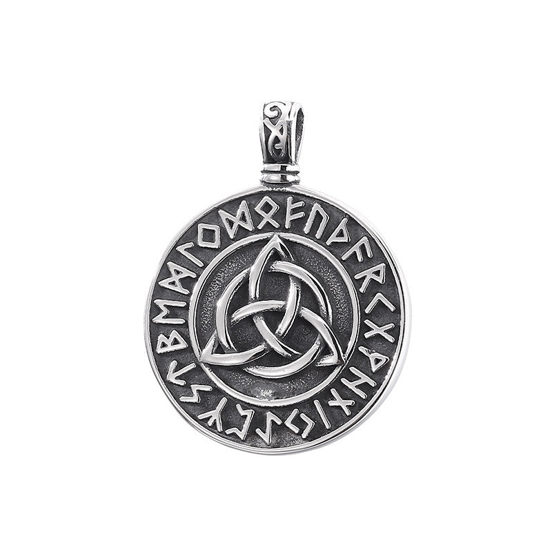 Planderful Nordic Viking Pendant for Men Turquoise Octagram