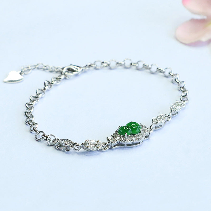 Green Jadeite Gourd Style 2 Bracelet