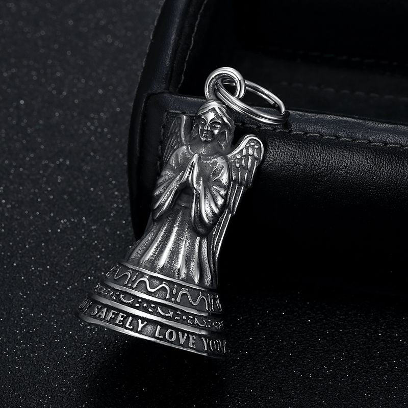 Vintage Angel Stainless Steel Pendant Necklace