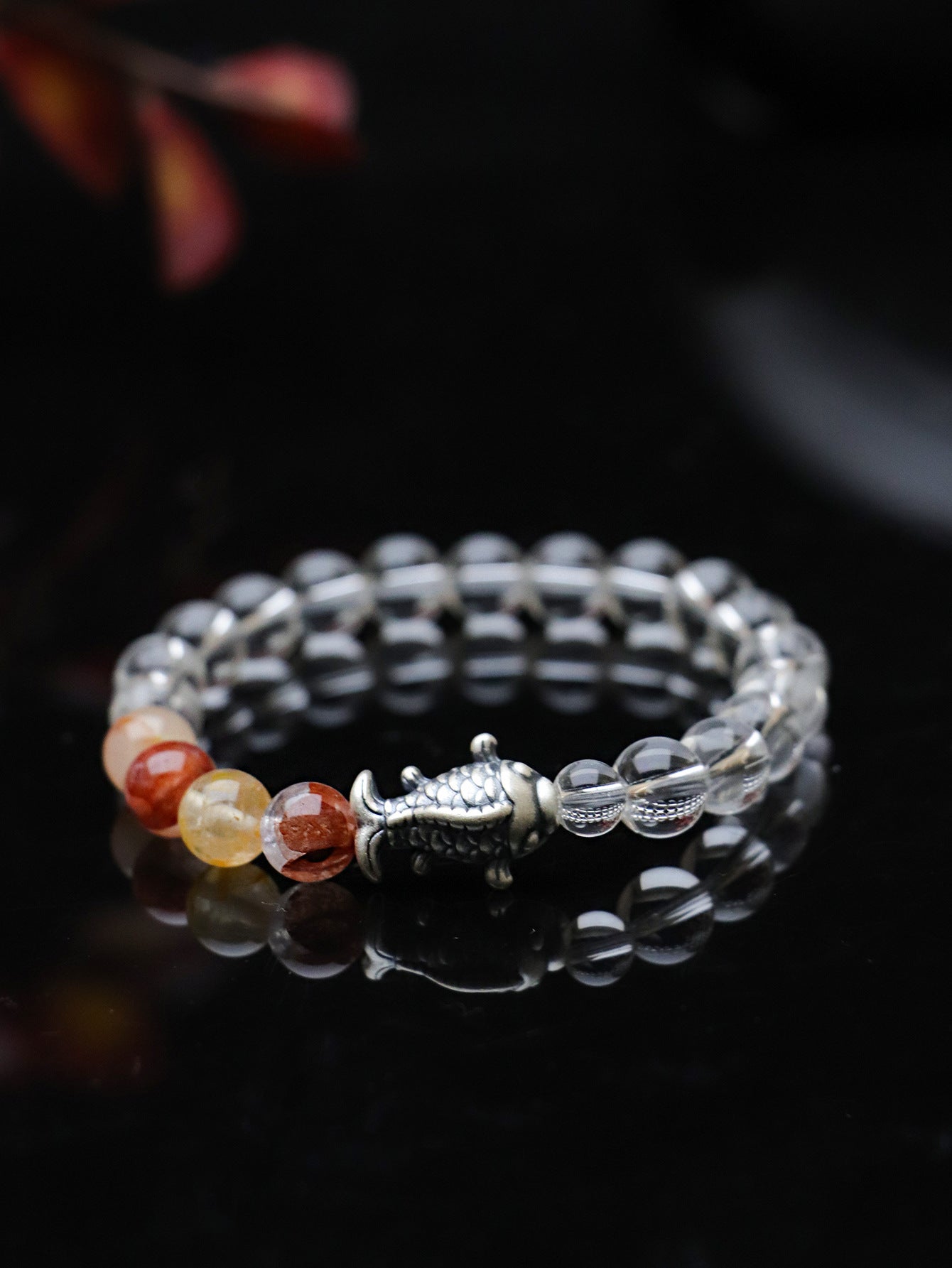 Planderful Fortune's Favor Bracelet – Elegant Koi Design with Freshwater Pearls