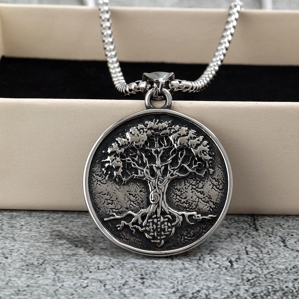 Punk Viking Wolf Stainless Steel Men's Pendant Necklace