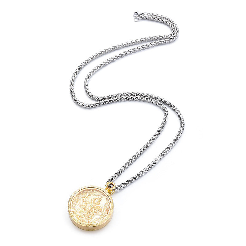 Steel Necklace – Luxury Bodhisattva Zodiac Pendant