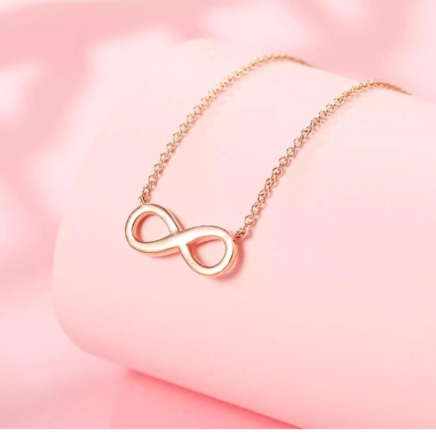 Planderful Jewelry Stainless Steel Necklace Eternal Love Collarbone Chain For Modern Women