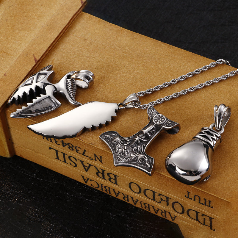Viking Crow Men's Metal Pendant - Everyday Genie Collection