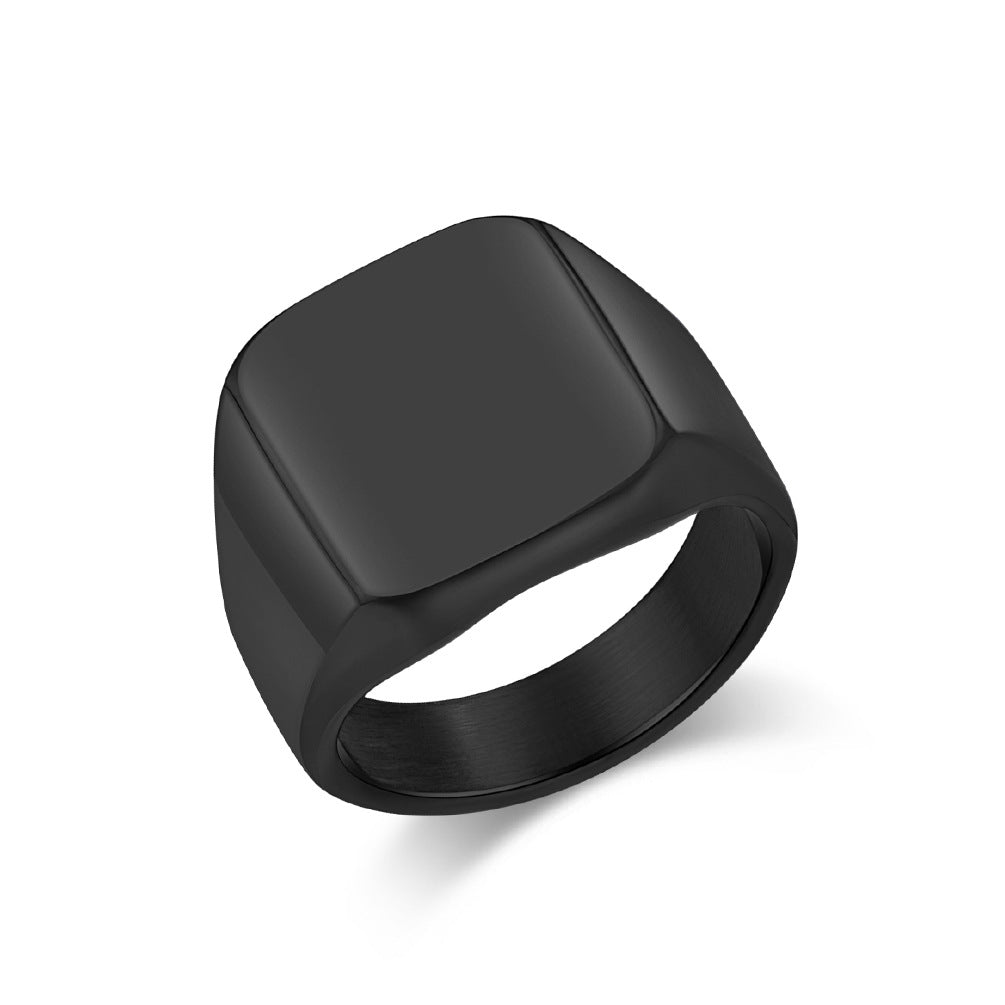 European and American Simple Personality Men's Tungsten Ring