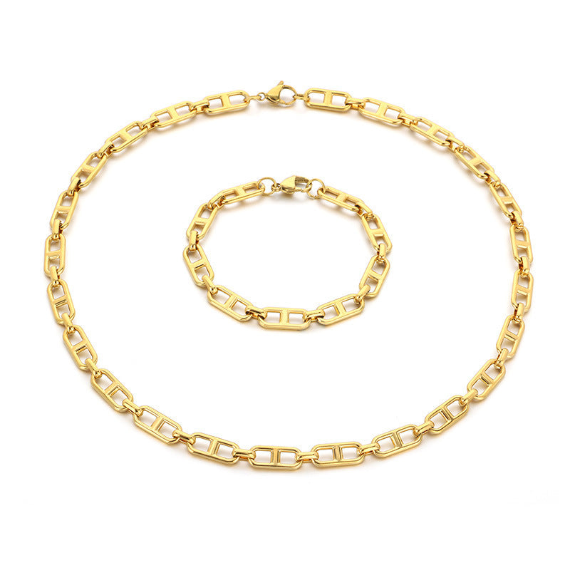 Hipster Hip Hop Japanese Chain Necklace Bracelet For Men