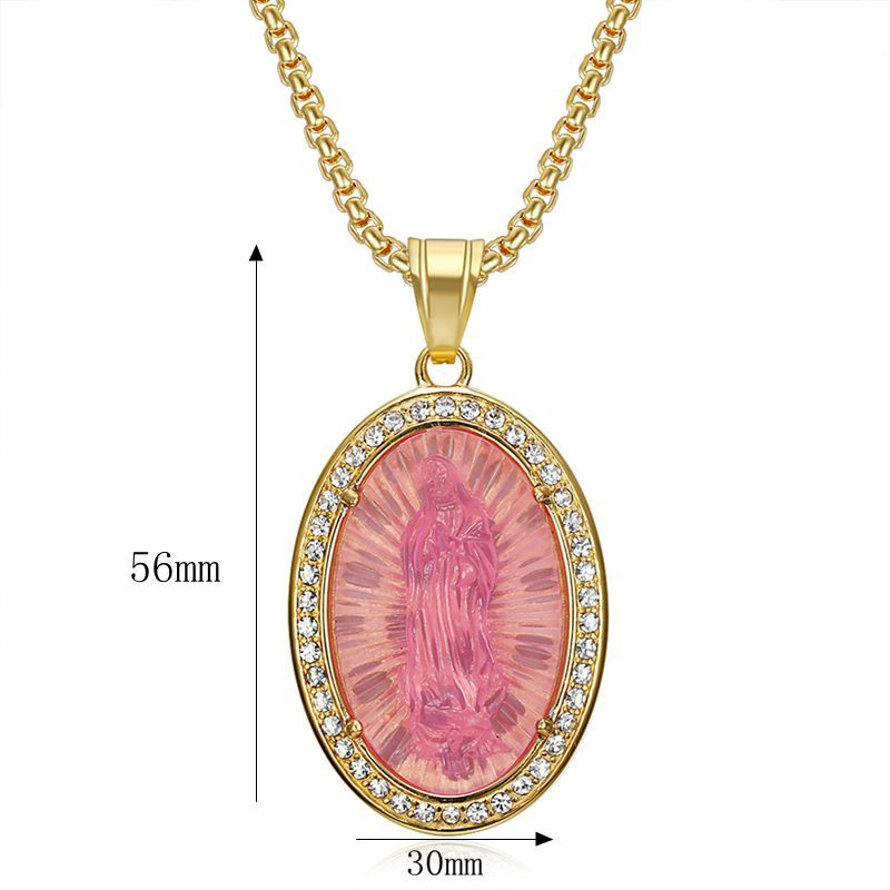 Stainless Steel Necklace – Elegant Virgin Mary Pendant