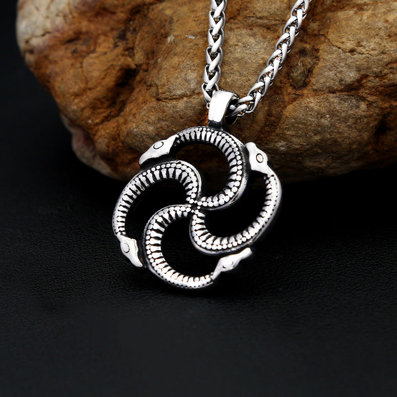 Vintage Snake Stainless Steel Men's Ring