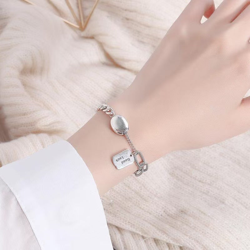 Planderful Jewelry Everyday Genie Steel Bracelet Korean Style Lucky Niche Design For Celeb Fans