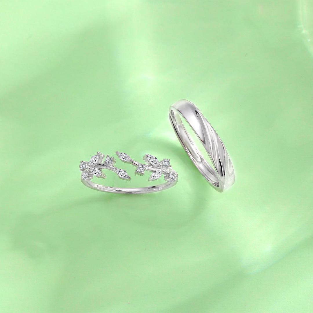 Planderful Everyday Genie S925 Sterling Silver Mori Open Ring – Advanced Style for Valentine's Day