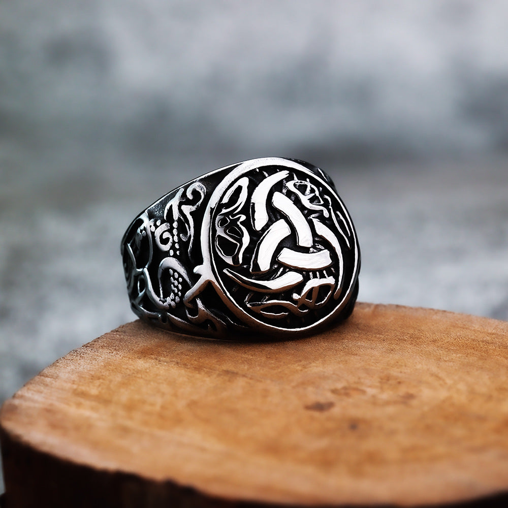 European and American Style Fashion Viking Celtic Knot Men's Ring