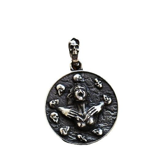 Titanium Steel Retro Skull Pendant for Men - Dominant Three-Dimensional Design