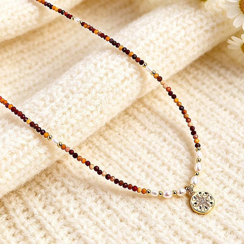 Pearl Eye Faceted Necklace
