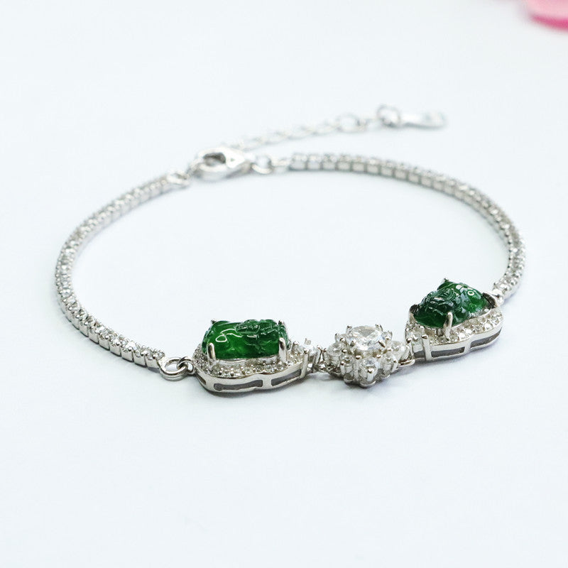 Jadeite Pixiu Bracelet
