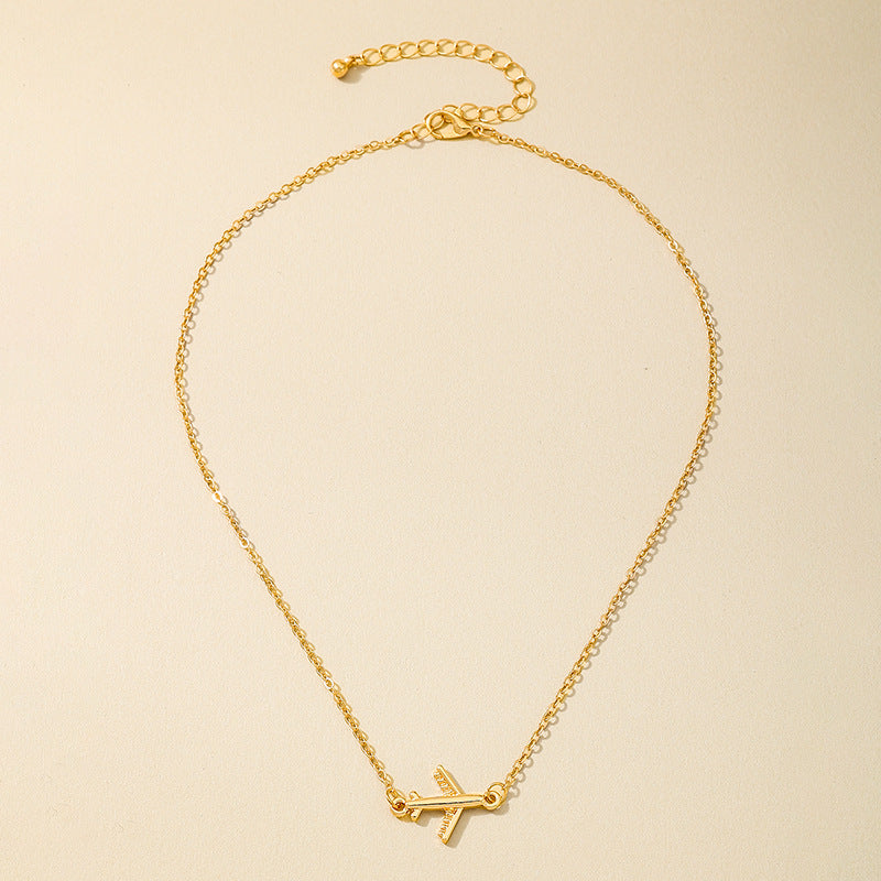 Planderful Vienna Verve Necklace – Cute Metal Gold Plane Pendant