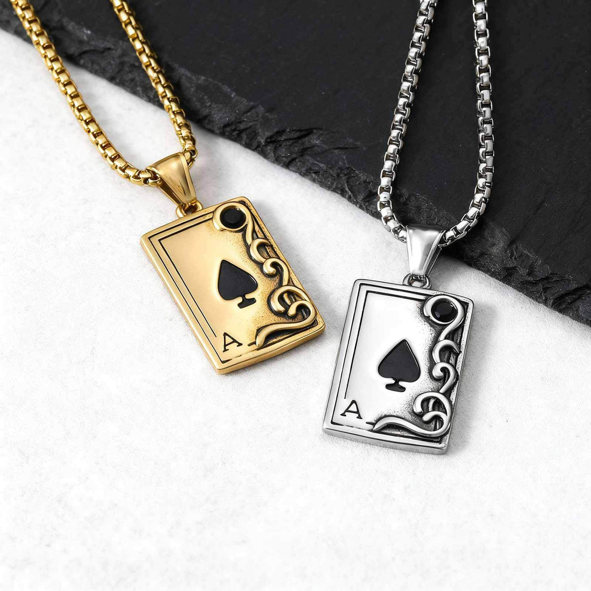 Poker Tide Hip Hop Stainless Steel Pendant