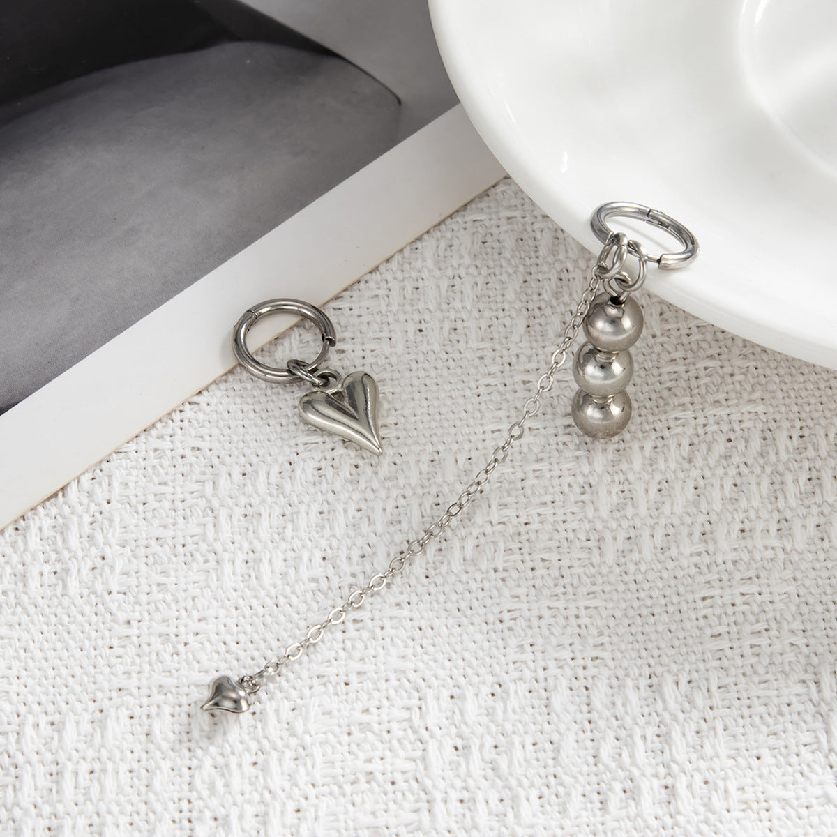 Planderful Titanium Steel Earrings Asymmetric Fringed Statement For Modern Women Vienna Verve