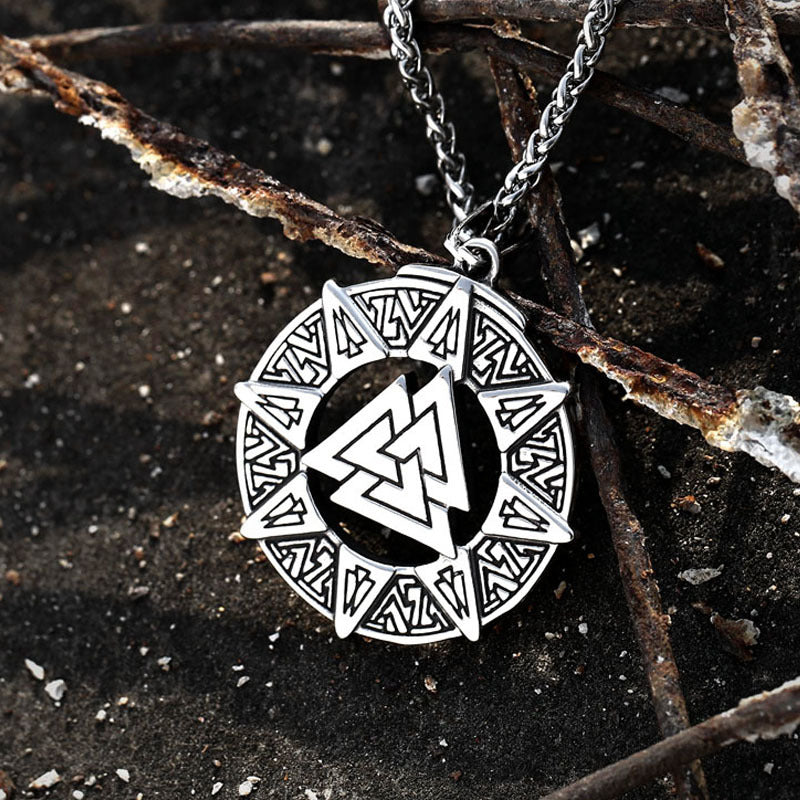 Mythical Odin Stainless Steel Pendant for Men - Nordic Viking Retro Jewelry in Titanium Steel