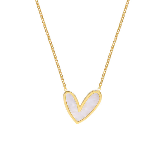 European And American Simplicity Stainless Steel Heart Necklace