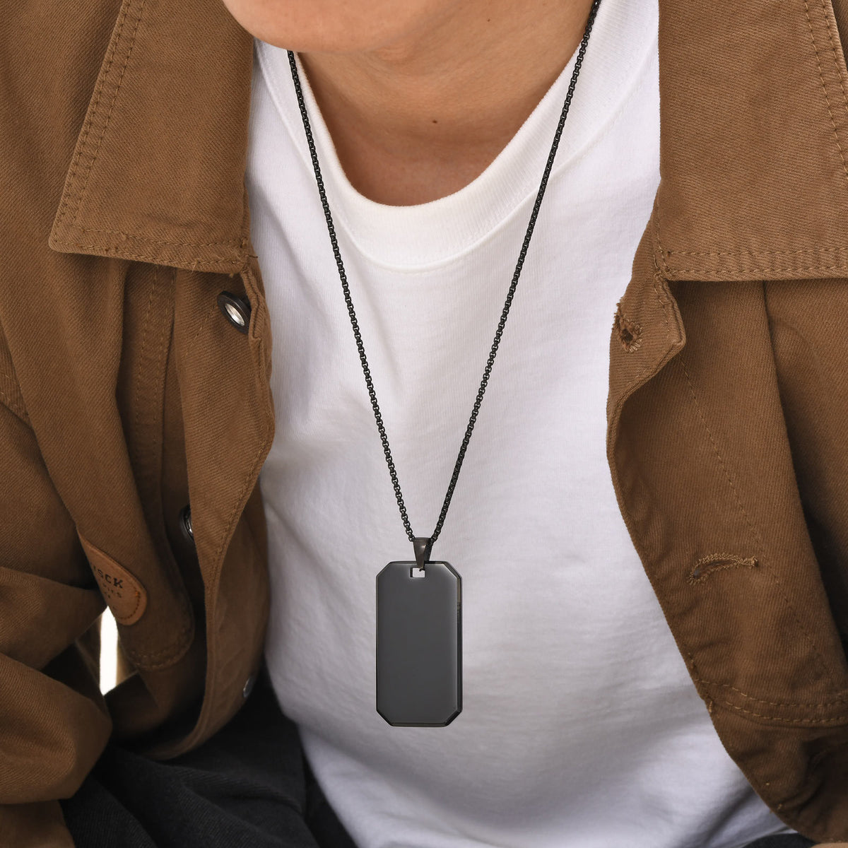 Dog Tag Stainless Steel Necklace for Men
