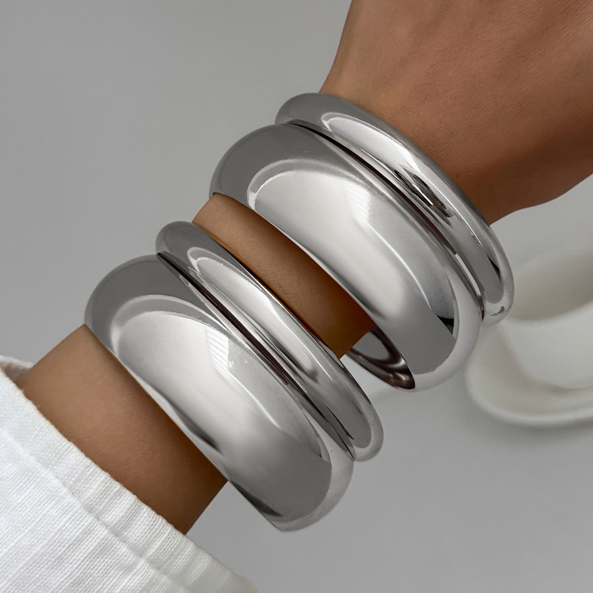 Bracelet Bracelet Retro Glossy Bracelet Set Exaggerated Snake Skin Threaded