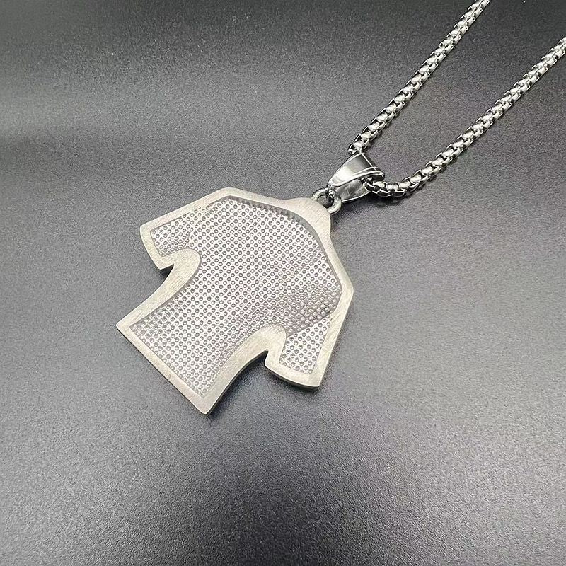 Zircon Necklace – Statement Hip Hop Football Jersey Pendant In Gold Plated Steel By Planderful