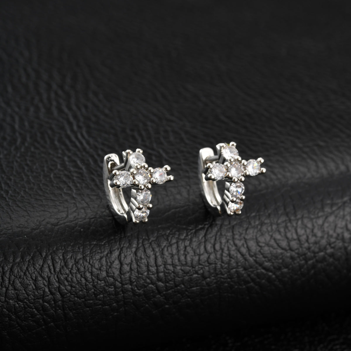 Zircon Cross Single Earring