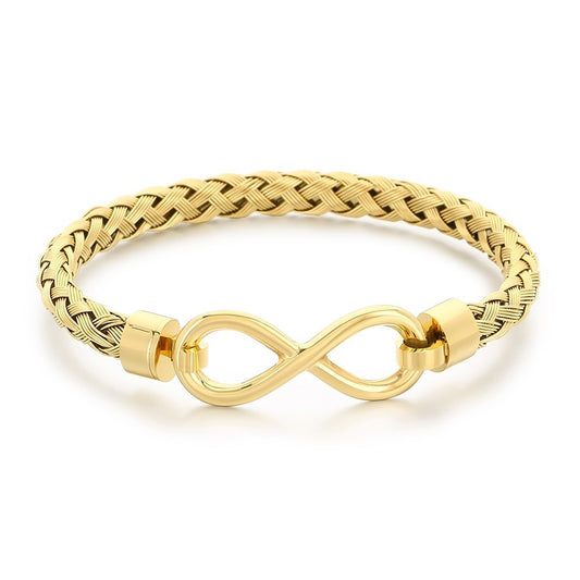 Stainless Steel Infinite Symbol Bracelet – Infinite Love Woven Titanium Steel Advanced