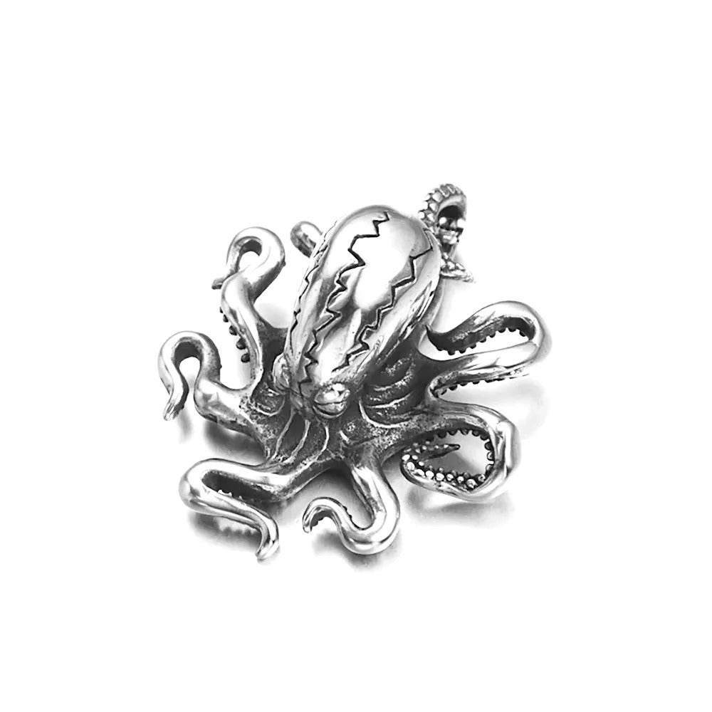 Vintage Octopus Stainless Steel Men's Ring