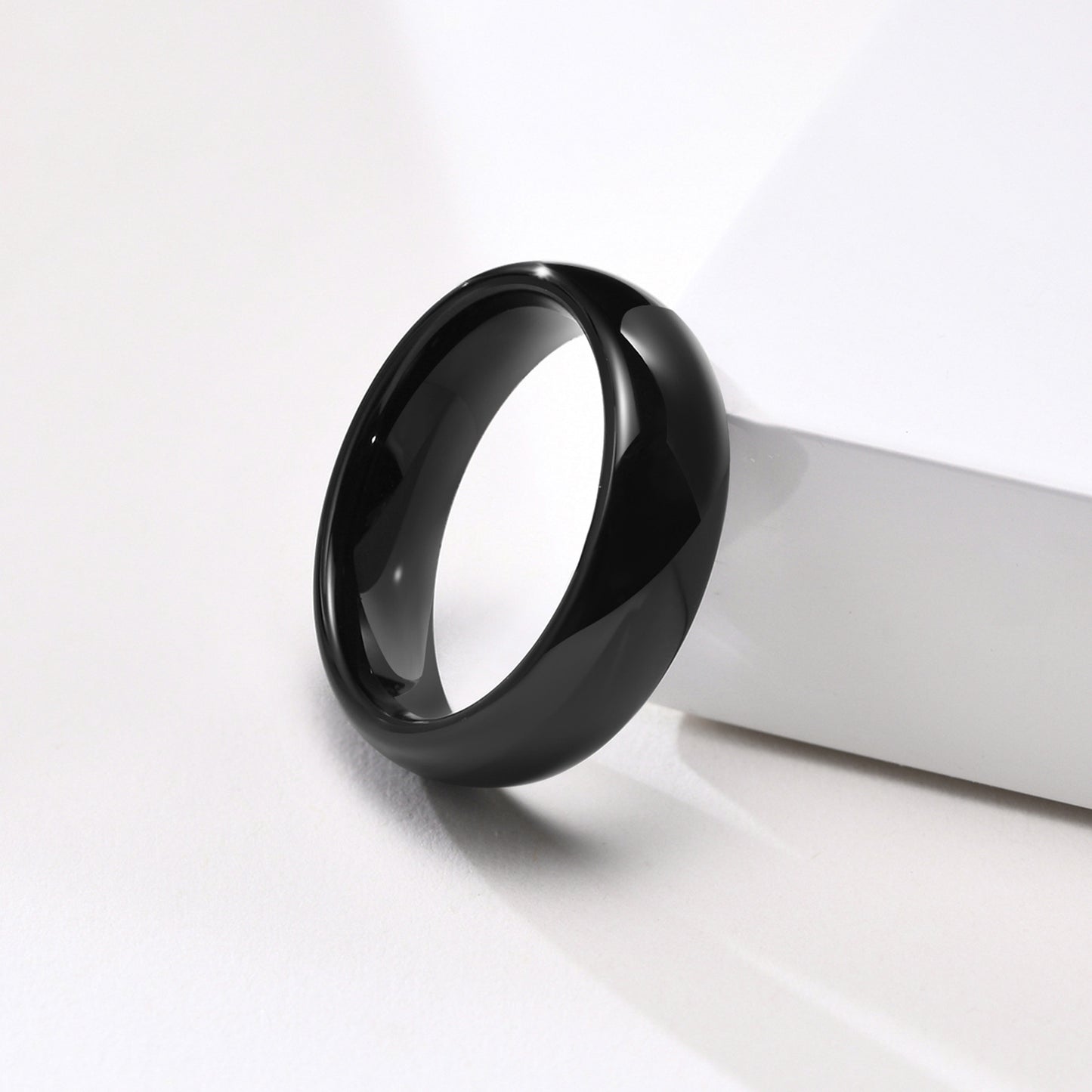 Tungsten Steel Bare Ring 6MM Black Men's Jewelry Accessories