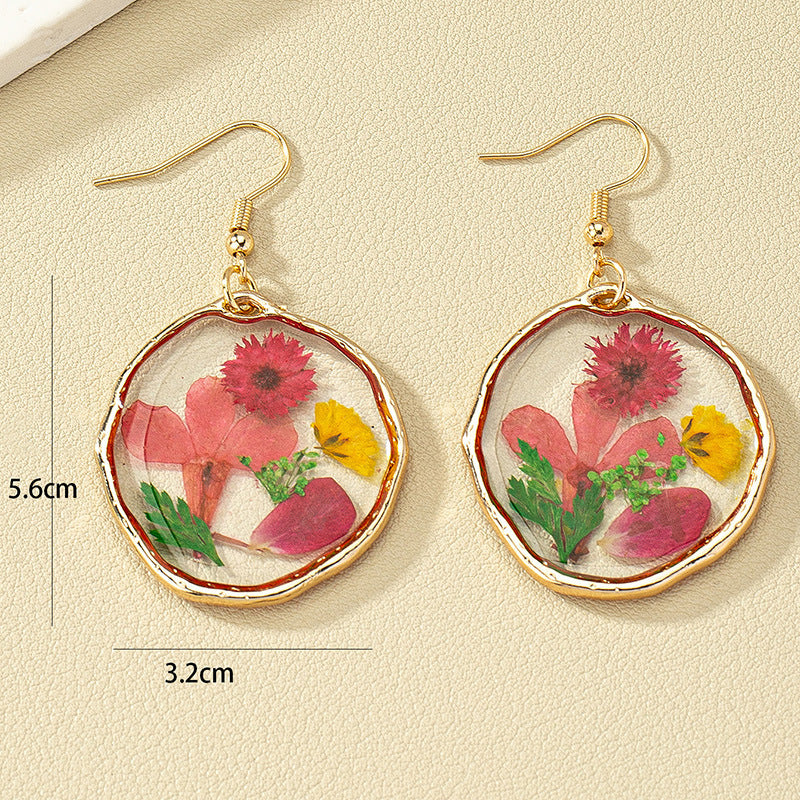 Medieval-inspired Vintage Dried Flower Earrings - Vienna Verve Collection