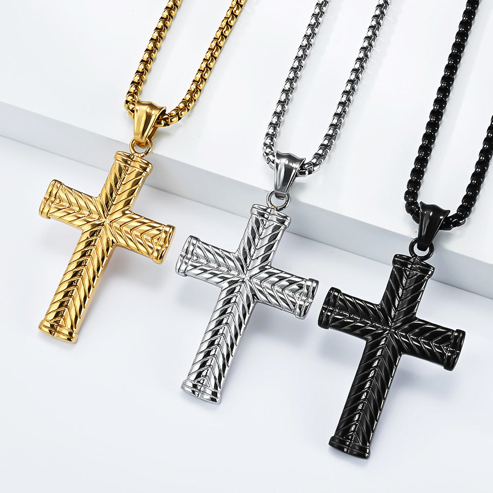 Stainless Steel Cross Vintage Necklace