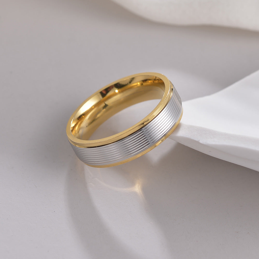 Multi-color Thread Titanium Steel Men's Ring - Durable and Stylish Jewelry for Men