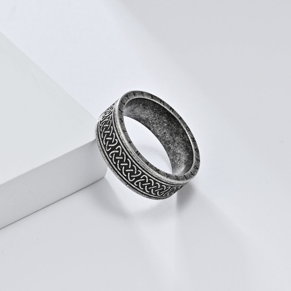 Steel Ring – Vintage Nordic Viking Celtic Knot