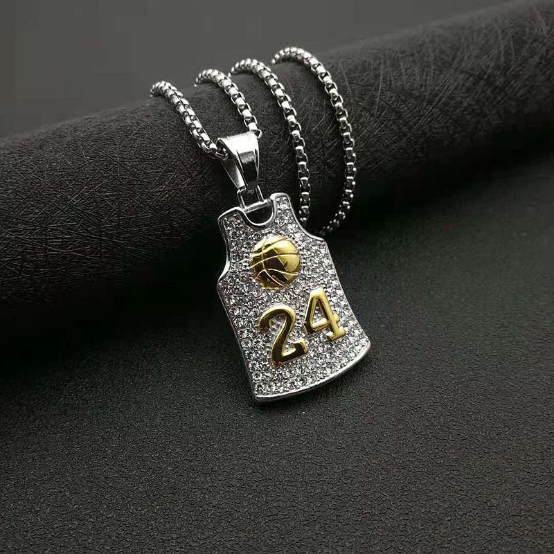 Steel Necklace – Statement Basketball Jersey Pendant