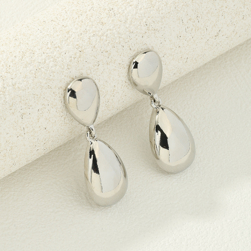 Retro Glossy Water Drop Earrings - Vienna Verve Collection