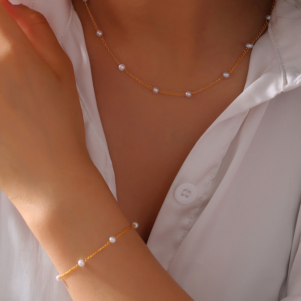 Elegant Minimalist Titanium Steel Jewelry Set